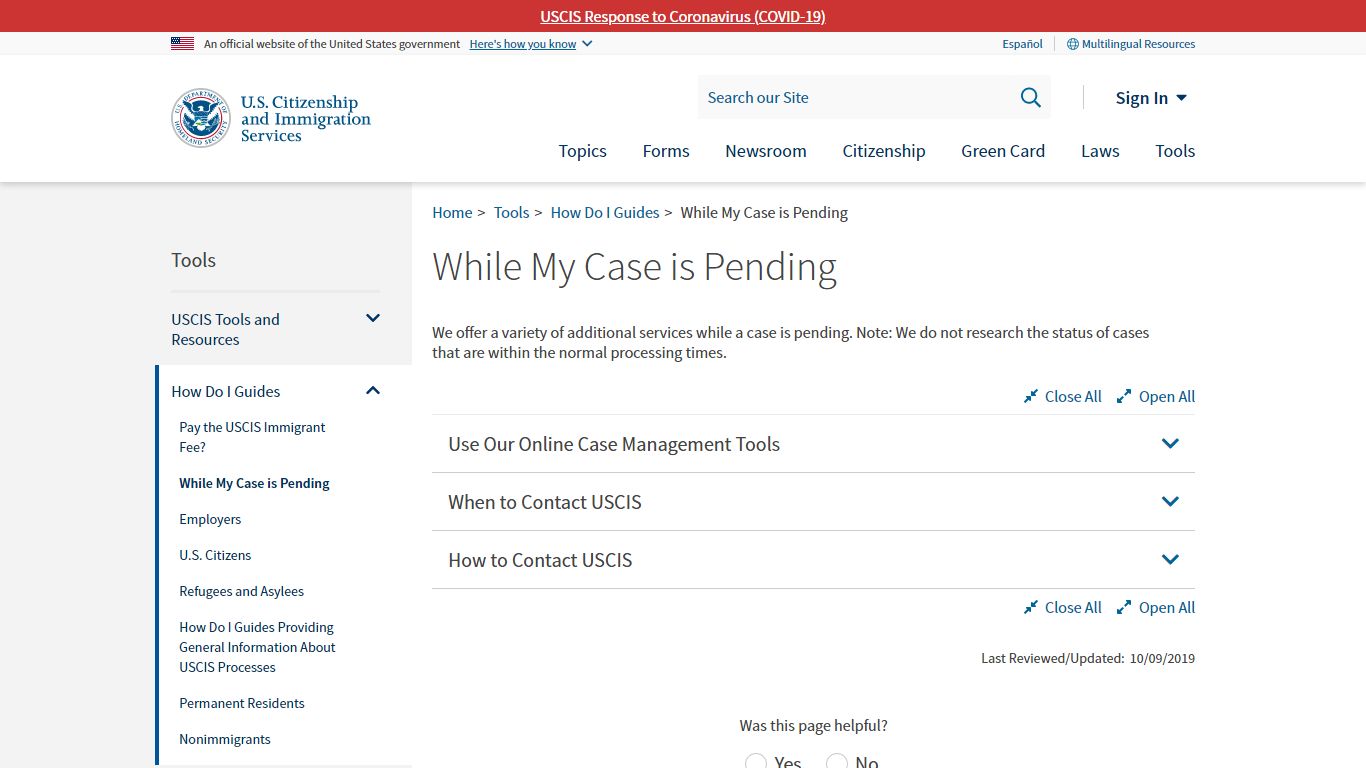 While My Case is Pending | USCIS